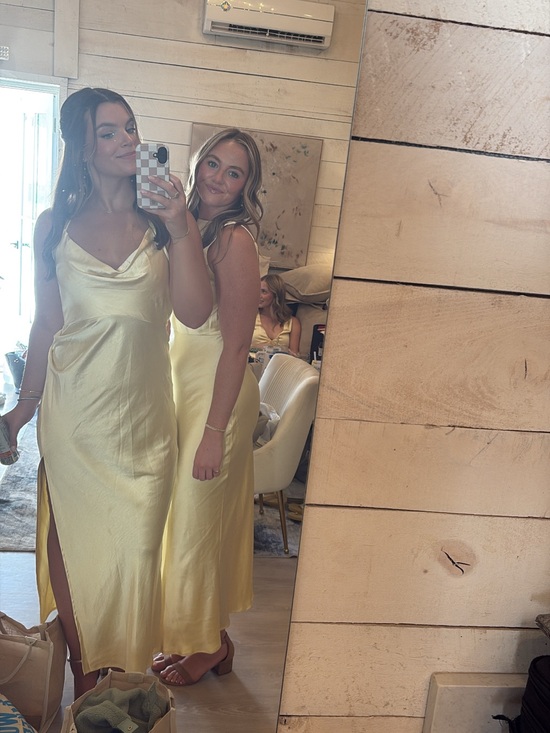 Billy J Other - Pale yellow satin bridesmaid dress
